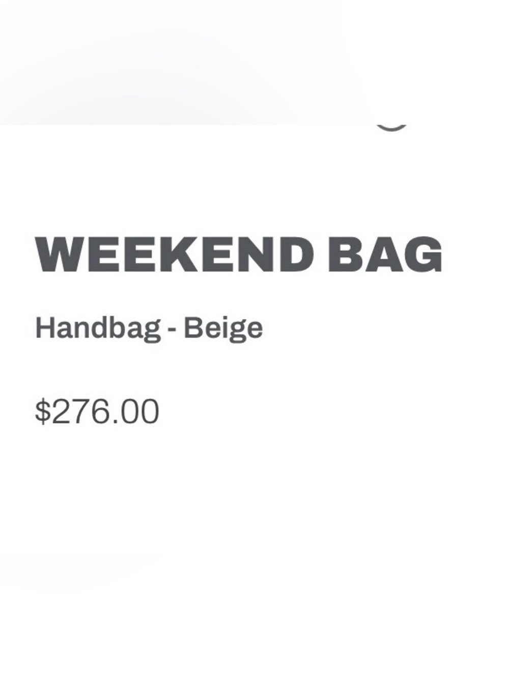 NWT Flower Mountain Weekend Bag in Beige - Picture 6 of 10